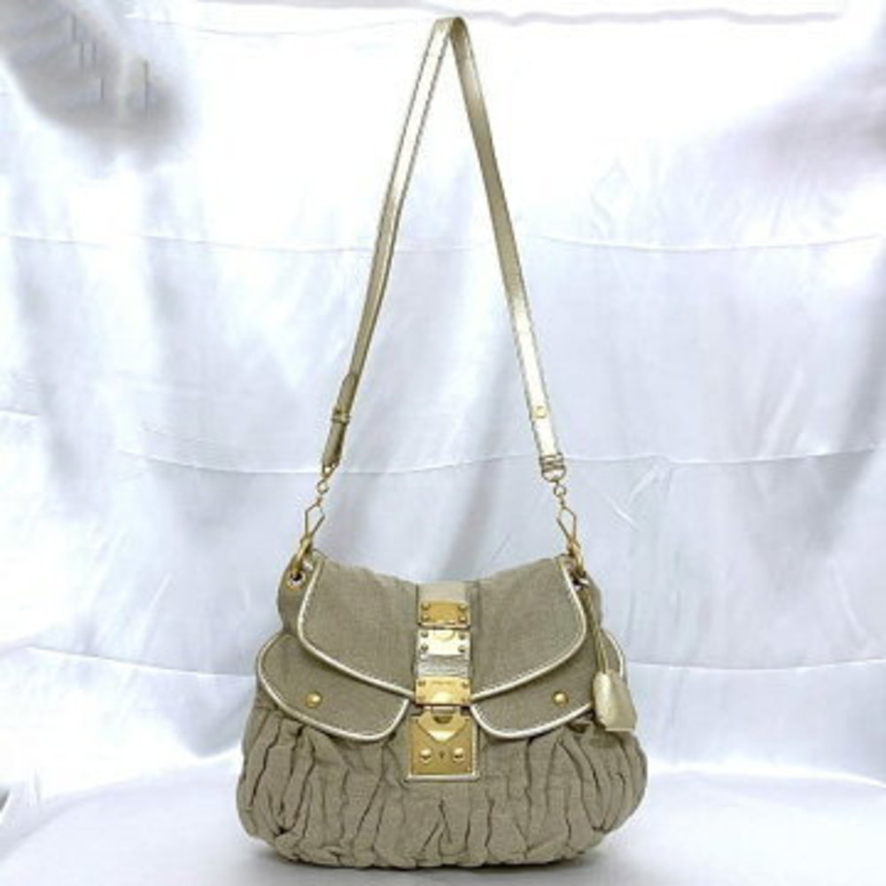 Miu Miu Bag Beige Matelasse Shoulder Bag Leather Flap - Picture 4 of 9